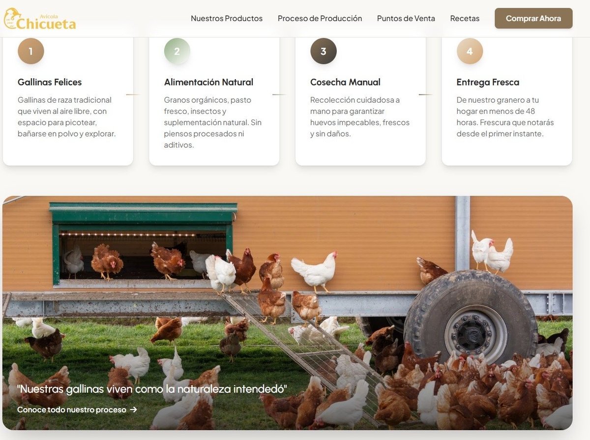 Free-range chickens and hens in outdoor farm enclosure with wooden coop and large tire